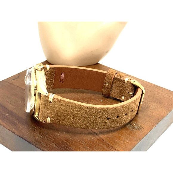 Rolex Men's Watch 1803 Day Date Vintage Swiss Automatic 18k Gold Leather 36mm - Picture 9 of 14